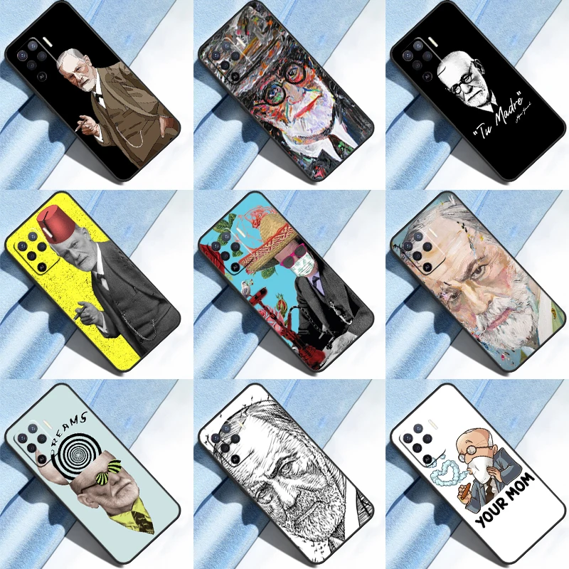 Sigmund Freud founder psychoanalysis For OPPO A5 A9 A31 A53 2020 A15 A52 A72 A83 A91 A93 A54 A74 A94 Find X3 X5 Pro Phone Case