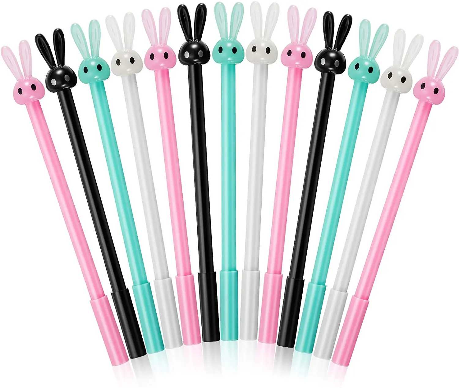 0.5 mm Black Ink Rabbit Ear Shape Rolling Ball Cute Gel Ink Pen for Student and School Office Supplies