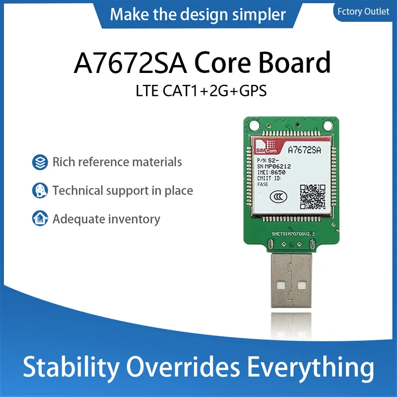 

SIMcom A7672SA LTE CAT1 Dongle A7672SA-FASE 1PCS with GPS