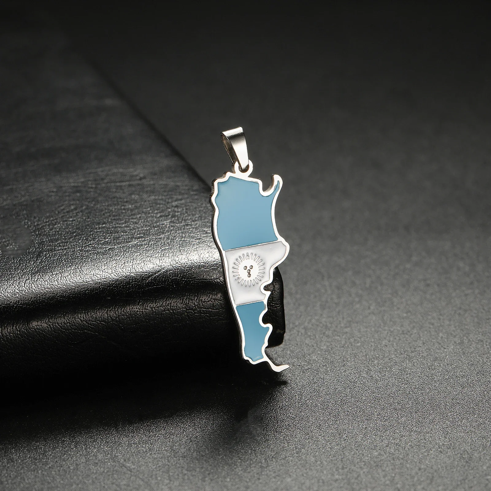 Argentina National Map Stainless Steel Pendant DIY Can Be Made as Necklace Accessory for Men and Women