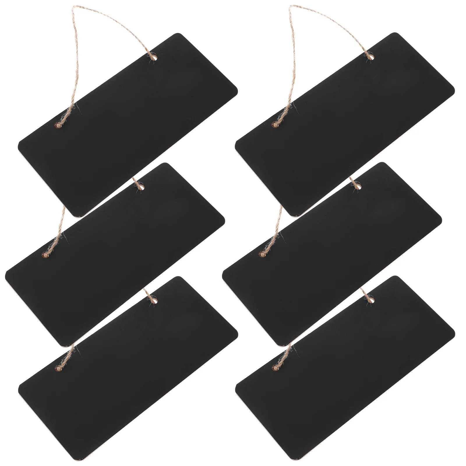 6 Pcs Show Message Blackboard Chalkboard Sign Pendant Hanging Flower Store Wooden Craft Tag Price