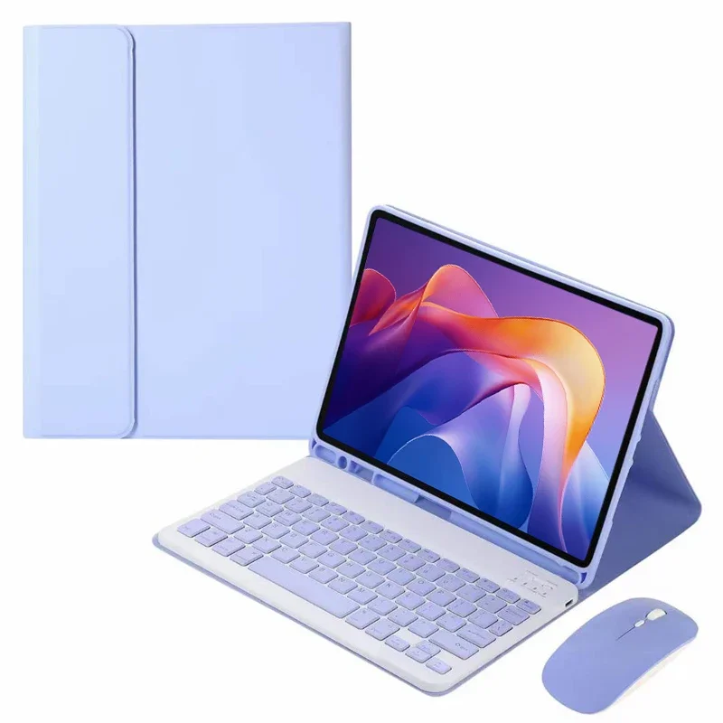 

Чехол с клавиатурой для Xiaomi Redmi Pad 2, чехол 11 дюймов, клавиатура 2025 года, русская испанская клавиатура для Redmi Pad 2, чехол с держателем для карандашей