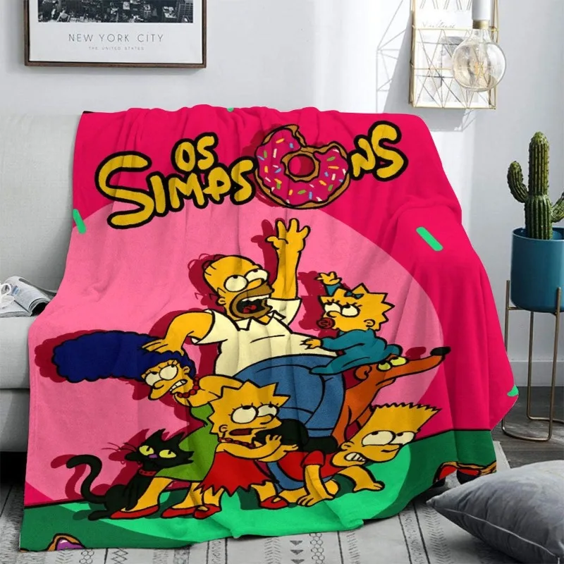 Neue The Simpsons Homer Bart Lisa Abe Kreative Cartoon-Flanelldecke Weiche und bequeme Decke für die Mittagspause und für klimatisierte Räume – Detail 9