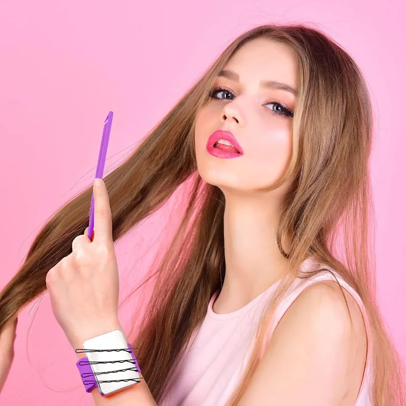 Paelai agneic سيليكون ris Srap تجديل الشعر ools agneic risband Seing Pincushion 2 Ra ail Cob، 2 قطعة H