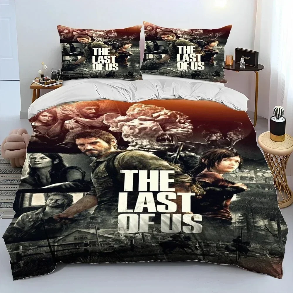 The Last of Us Horror TV Game Pedro Bedding Set Duvet Cover Bed Set Quilt Cover Pillowcase Comforter king Queen Size Boys Adult