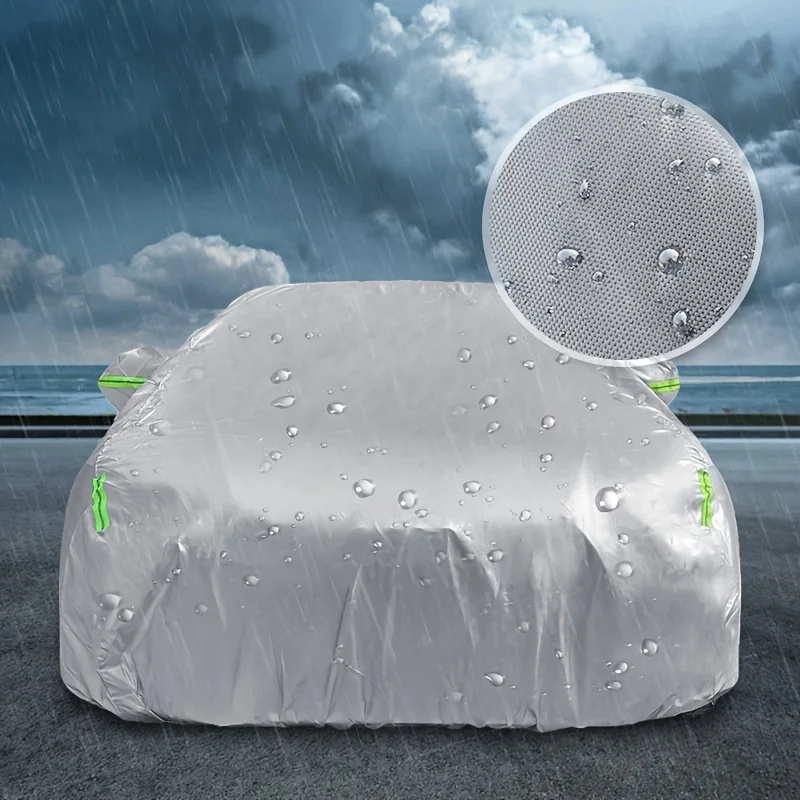 1pc Four Seasons Universal Car Cover, Outdoor Snow Sun Car Cover, 190T Oxford Cloth Anti-scratch Car Coat Car Cover
