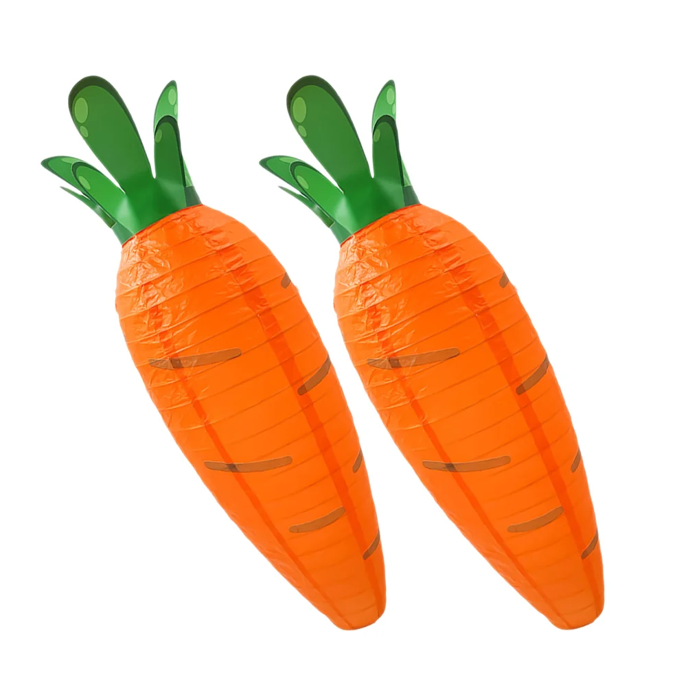 

Easter Lantern Carrot Party Favor Portable Orange Paper Celebration Decor Child