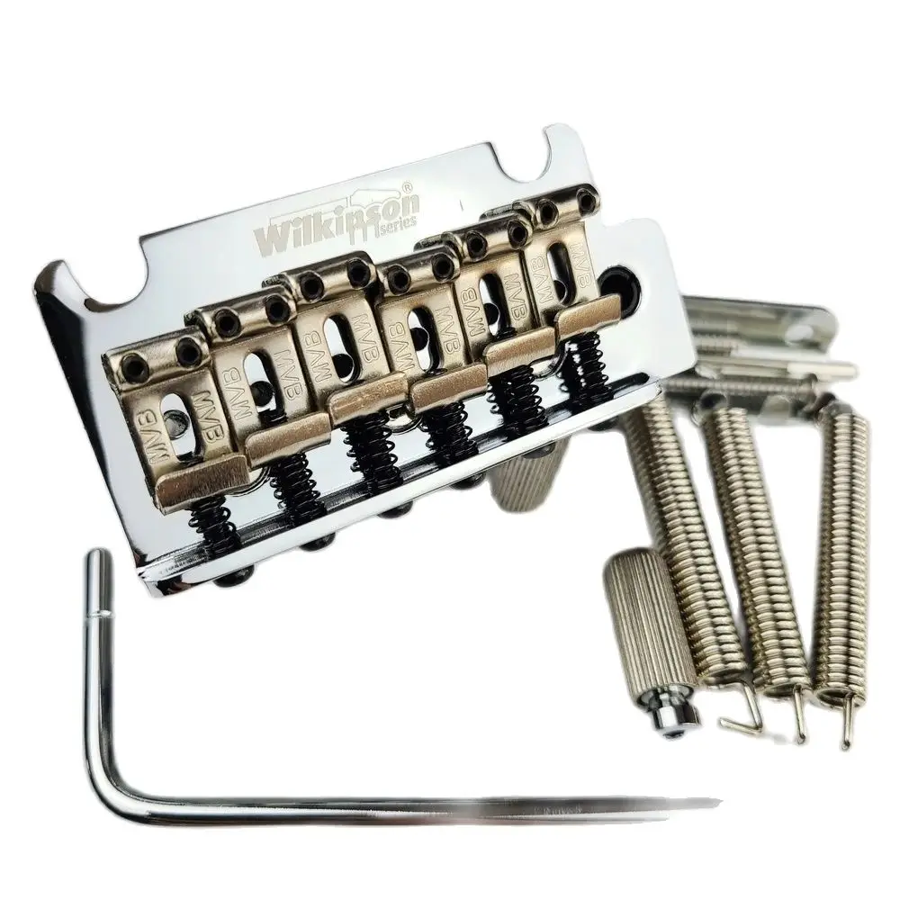 Wilkinson-Electric Guitar Tremolo System Bridge, Double Swing, 2 Post Point, Chrome Silver, WOV05