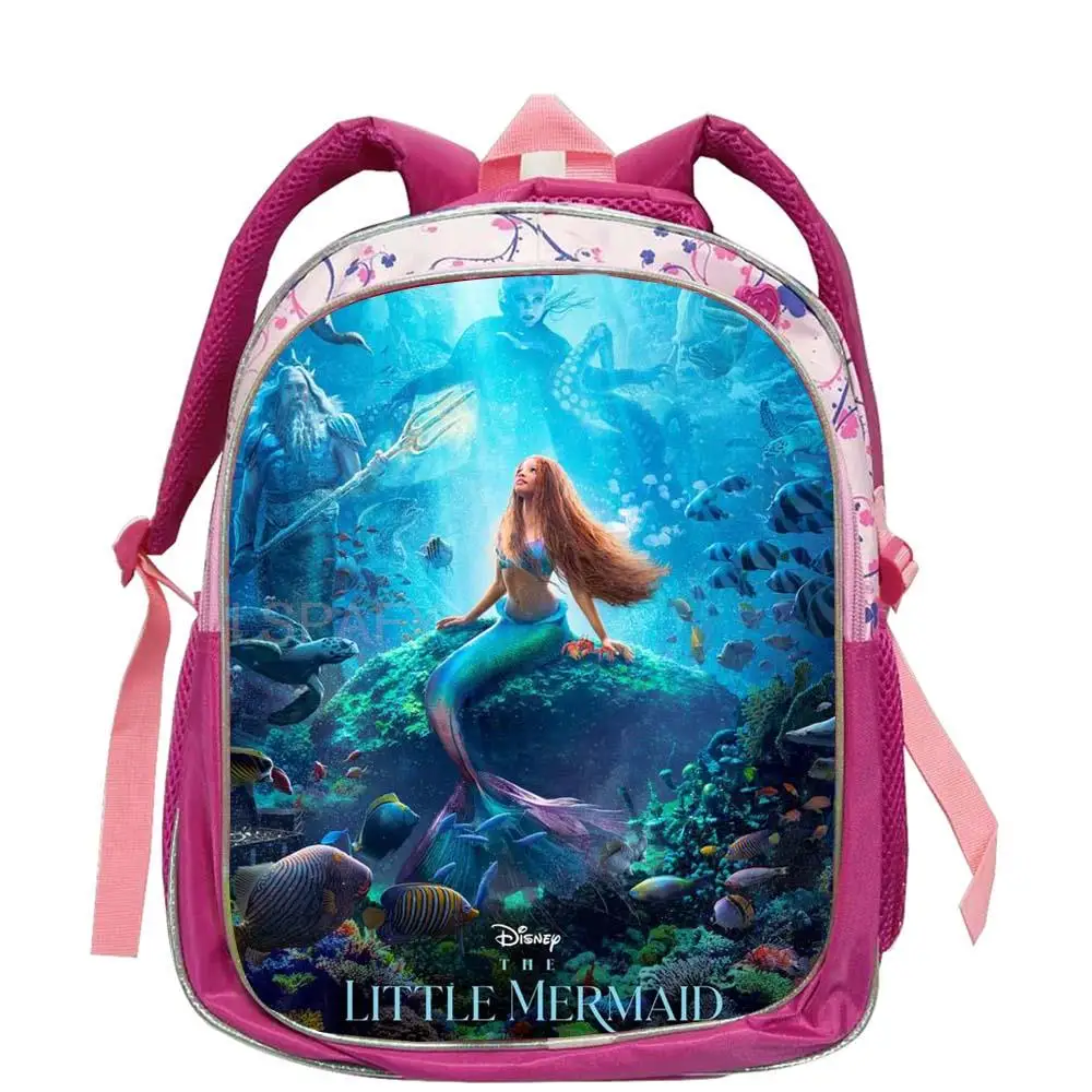 Baby Backpack Little Mermaid Ariel Princess Children School Bag Kindergarten Preschool Elementary Backpacks for Girl