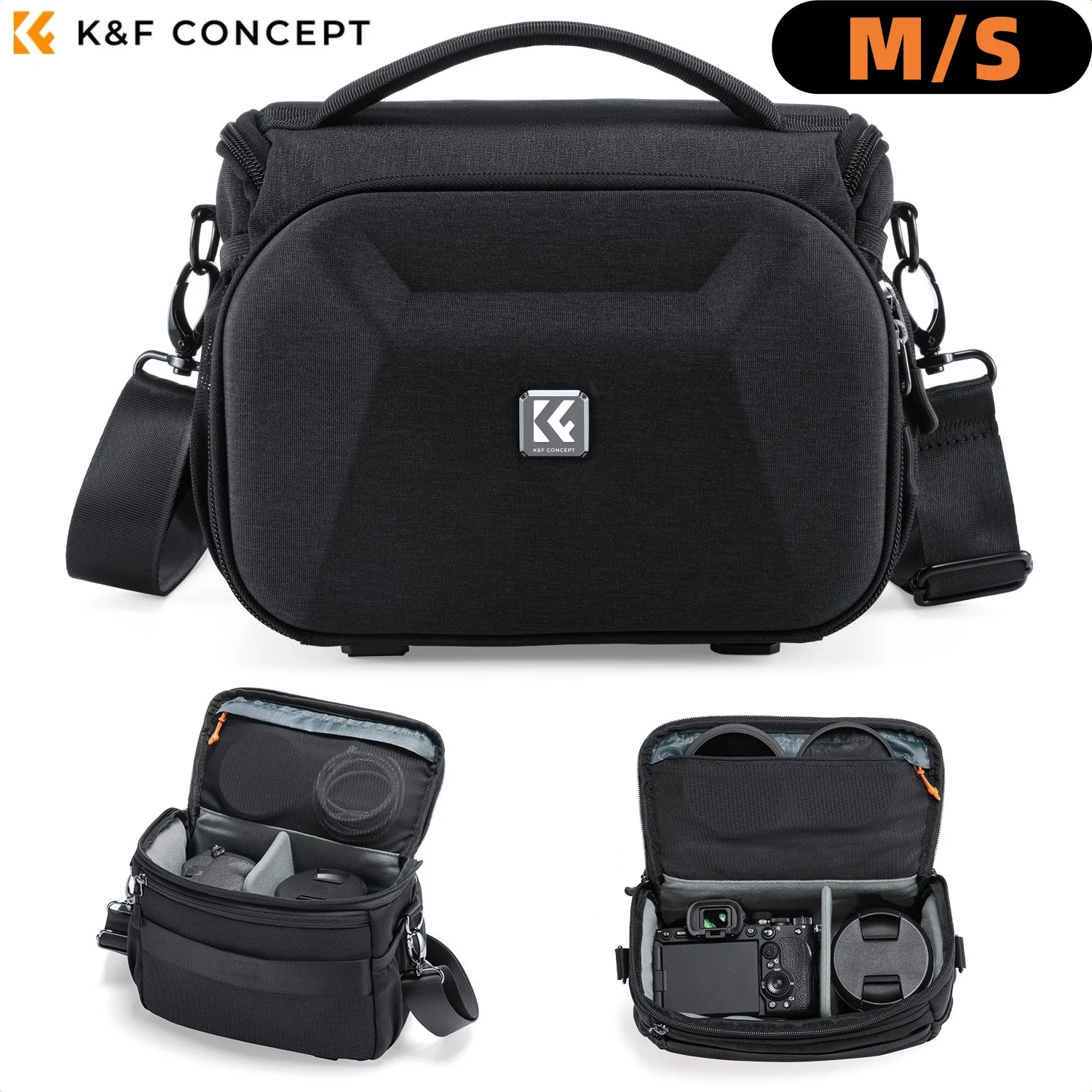 

K&F Concept Lightweight Tough Camera Sling Bag Waterproof Travel Single Shoulder Crossbody Camera Bag for Sony Canon DSLR/SLR