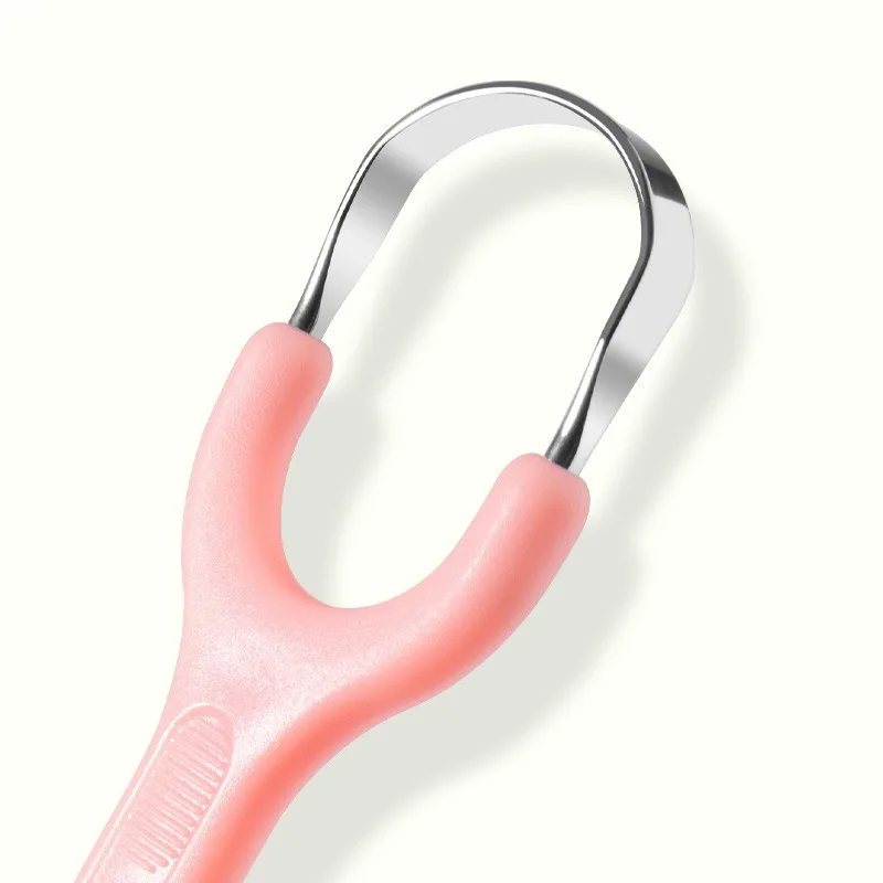 

Stainless Steel Tongue Scraper Set For Adult Ergonomic Metal Tongue Cleaner Oral Brush U-shape Easy To Clean Reduce Bad Breath