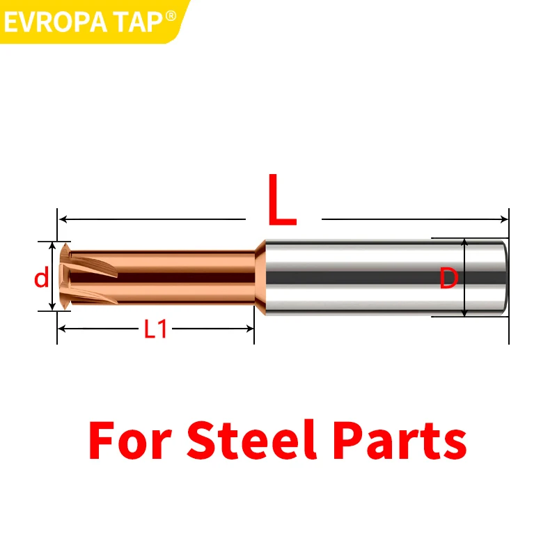 

EVROPA TAP CNC Carbide Single Tooth Thread Milling cutter M1 M1.2 M1.4 M1.6 M1.8 M2 M2.5 M3 M3.5 M4-M24 Thread milling for steel
