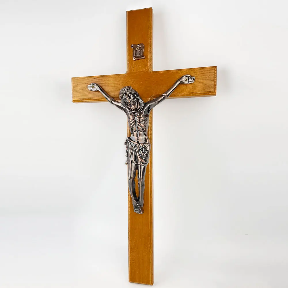 Orthodox Jesus Solid Wooden Cross Catholic Christian Wall Cross Church Decor джизус крест православный