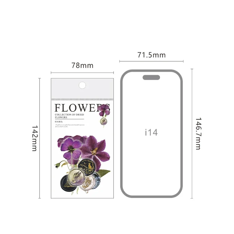 40 hojas por paquete de flores, flores, plantas, pintura de fuego, manual, decoración DIY, pegatinas para álbum de recortes, 8 opciones