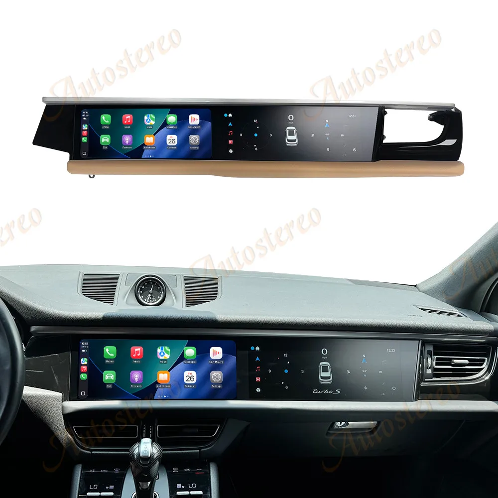 Dual 12.3 Inch Screen Car Player For Porsche MACAN 2018-2024 Android 13 GPS Navigation Stereo Multimedia Carplay DSP Heat Unit