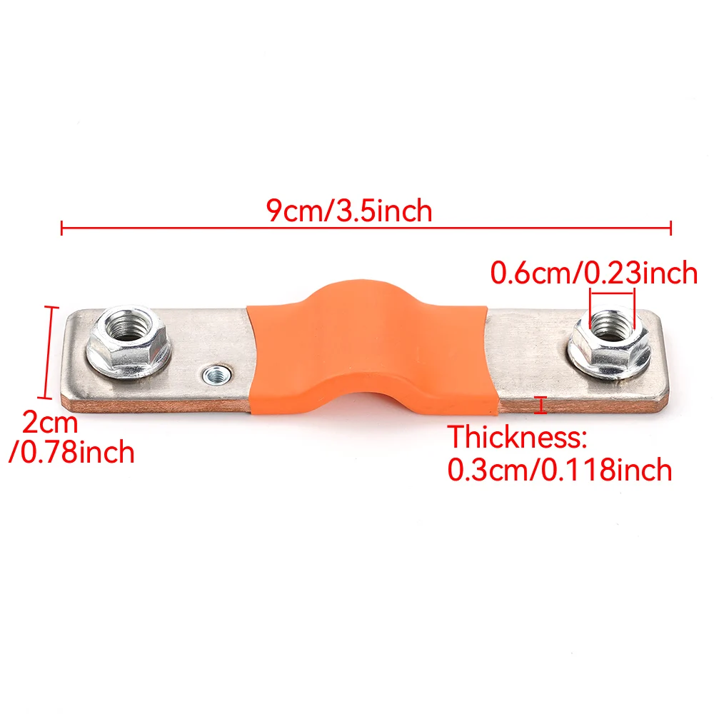 Flexible Copper Busbar Jumper 74mm Hole Spacing 3mm Thick 400A Connector for 280Ah 302Ah310Ah 320Ah Lifepo4 Lithium Battery Pack