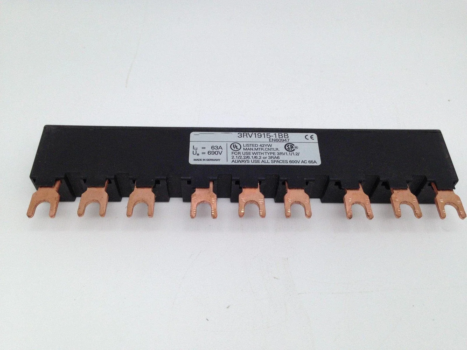 

Busbar 3 Line Side Feeder 3RV1915-1BB 3RV19151BB