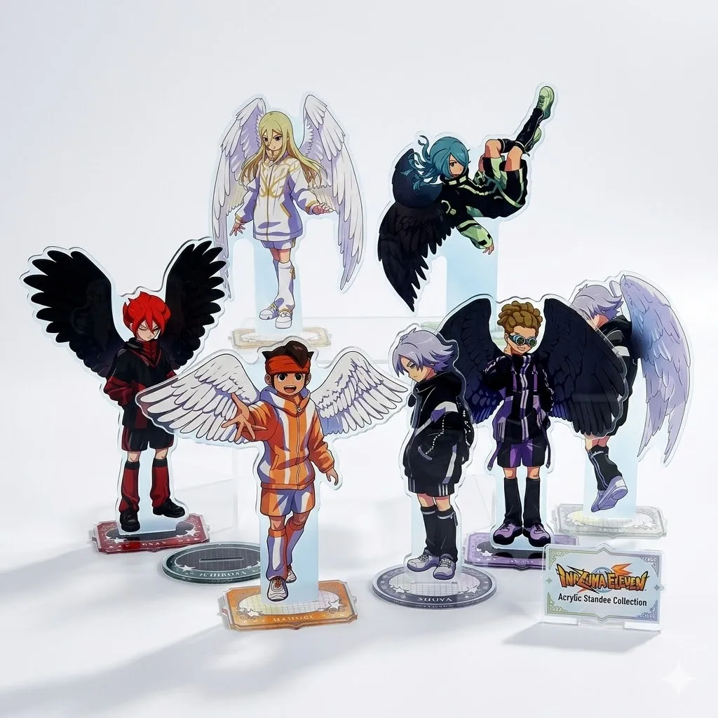 New Anime Inazuma Eleven Victory Road Acrylic Stand Keychain Angel Devil Wing Mamoru Goenji Fubuki Desktop Decor Figures Gifts