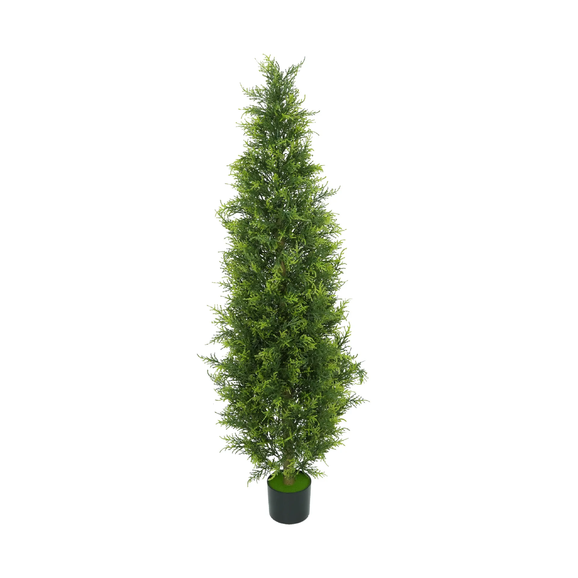 

2026 Simulation of indoor and outdoor decoration for potted plants simulated cypress leaves artificial tree courtyard decoration