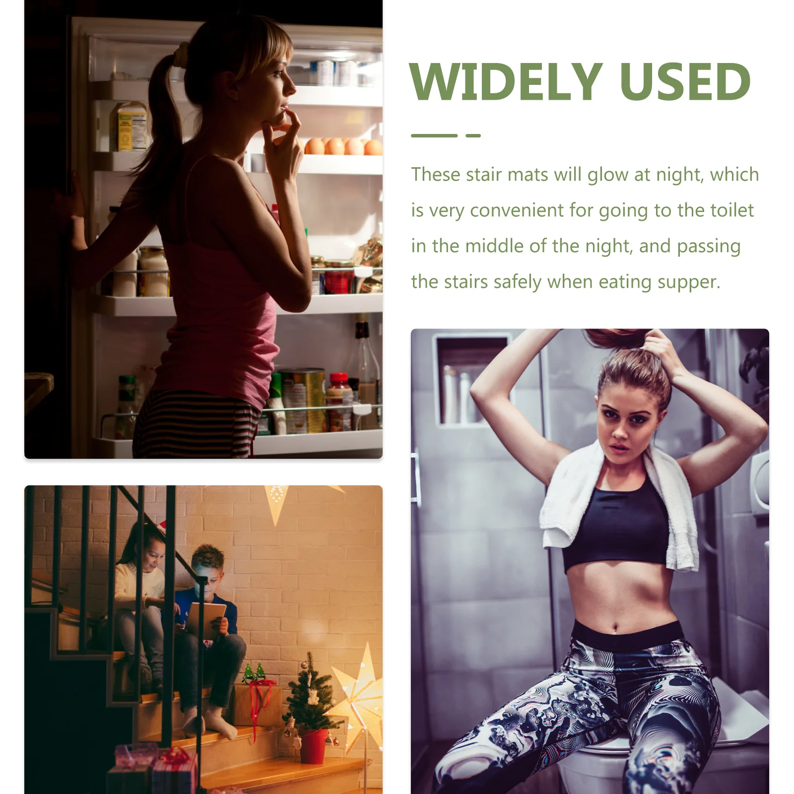 GOOHOCHY 3 alfombrillas para escaleras, alfombras sin banda para exteriores, alfombra de seguridad para escalones