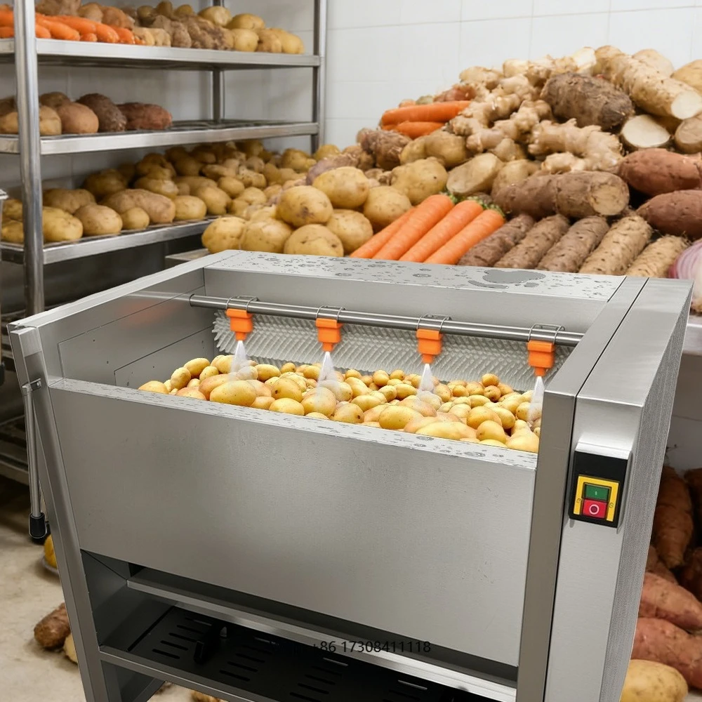 Fully Automatic Electric Commercial Electric Mini Potato Peeler and Washer