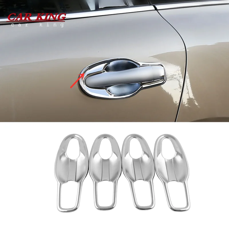 

For Renault Koleos Samsung QM6 2016 - 2020 ABS Chrome Exterior Outer Door Handle Bowl Cover Trim Sticker car styling Accessories