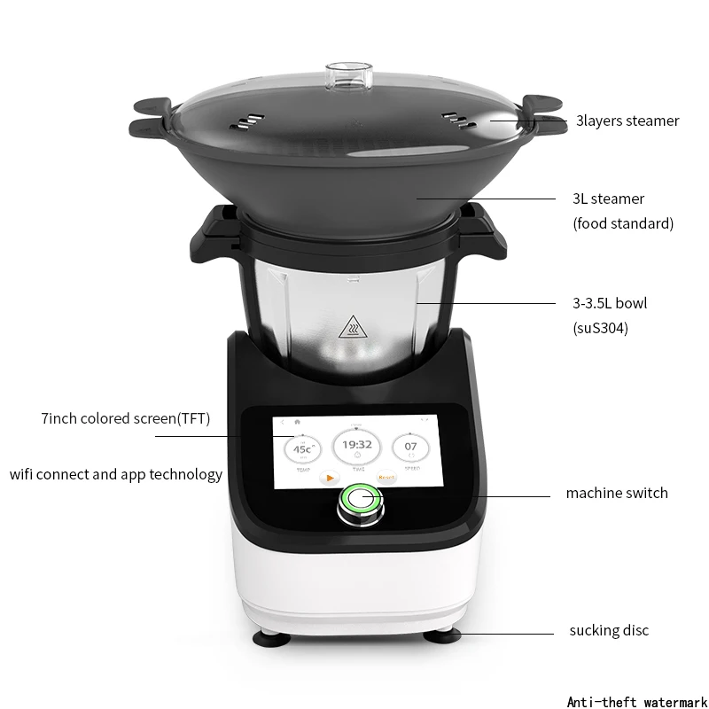 2025 - Factory direct sales of high-quality T6 multi-functional blender, chopper, WiFi processor, and home kitchen robot.