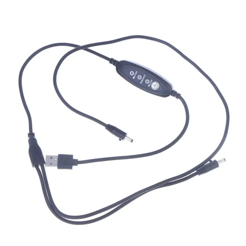 USB Fan Speed Controller Fan Controller Adaptor Connector New 3 Stage Wind Power Adjustment Cooling Clothes Fan Cable