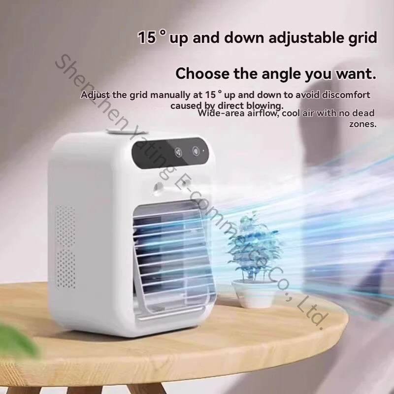 2026 Summer Fan Refrigeration Household Dormitory Humidification Mini Silent Desktop Conditioner Charging Portable Plug-in
