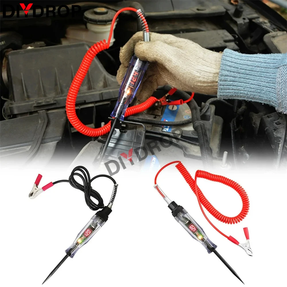 Car Truck Voltage Circuit Tester Auto 6V 24V Tools Car diagnostic Probe Test Pen Light Bulb electric measuring pen tools