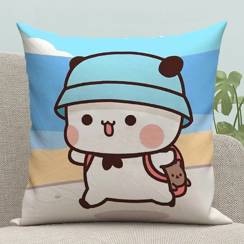 Kawaii Pillowcase Bubu Dudu Pillow Cases Decorative Pillows Covers Cartoon Cute Cushion Cover 45*45 Sofa Cushions Fall Decor