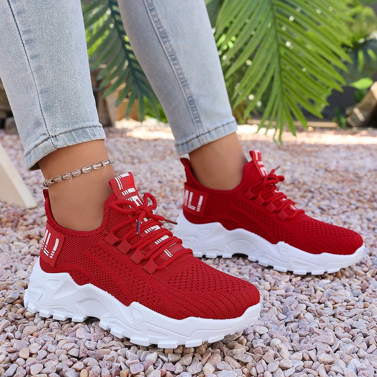 Zapatillas sin cordones de primavera/verano para mujer, parte superior transpirable, suela ligera y flexible para ocasiones informales diarias