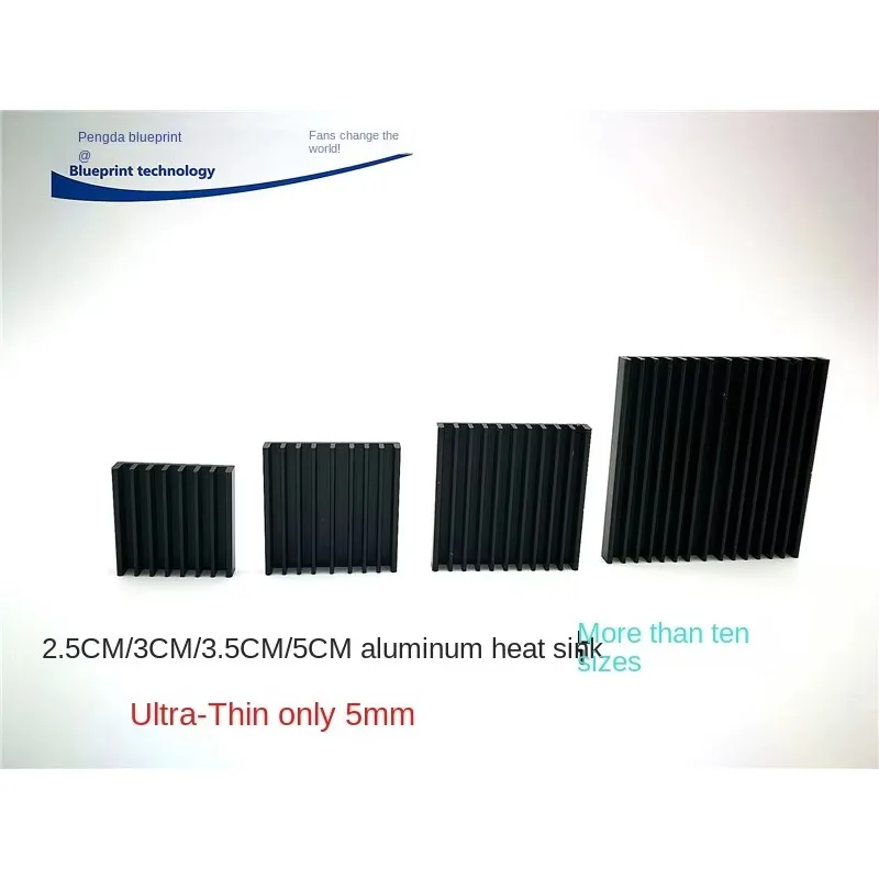 pa Cooling Fin Routing CPU Radiator/Electronic Cooling Block 2/2.5/3/3.5/4/5cm Fan Cooling Fin