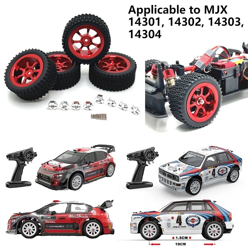 

Металлические шины ступицы колеса автомобиля с дистанционным управлением 1/14, подходят для обновлений Meijiaxin 14301, 14302, 14303, 14034.