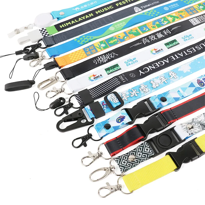 

Wholesale of Custom logo lanyard 1.5cm/2.0cm/2.5cm Neck Rope Keychain Personal Logo Print Logo With My Logo Company Name