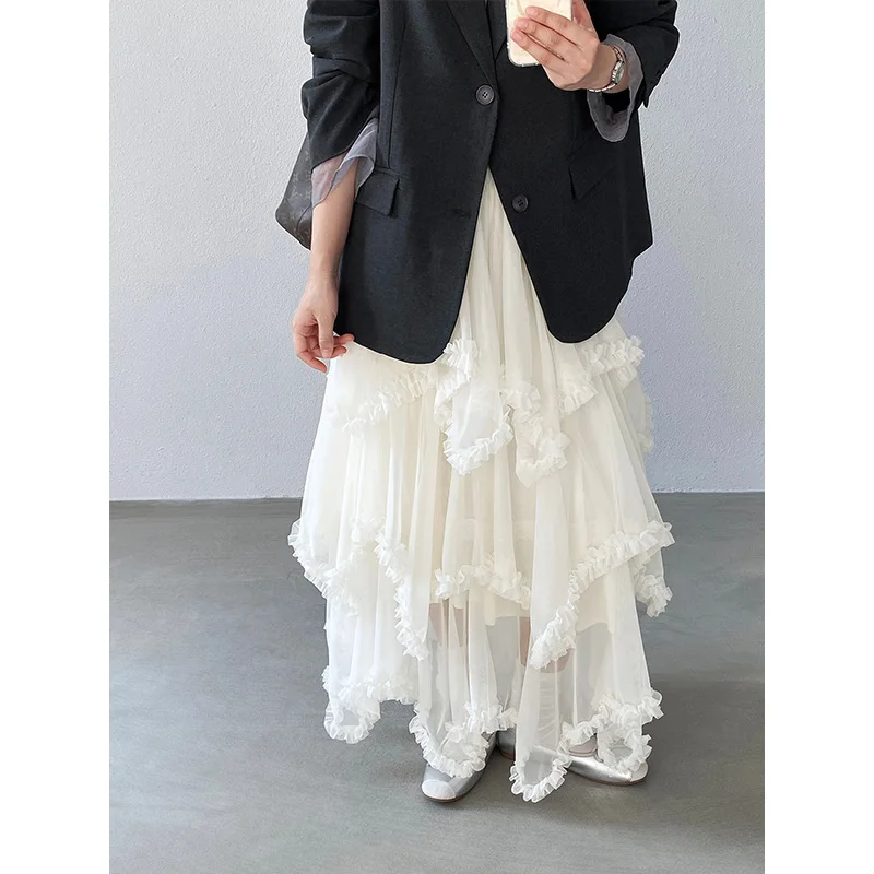 2026 Good Quality Women Summer A-Line Long Skirts High Waist Ball Gown Party Maxi Skirts Faldas Femme Streetwear