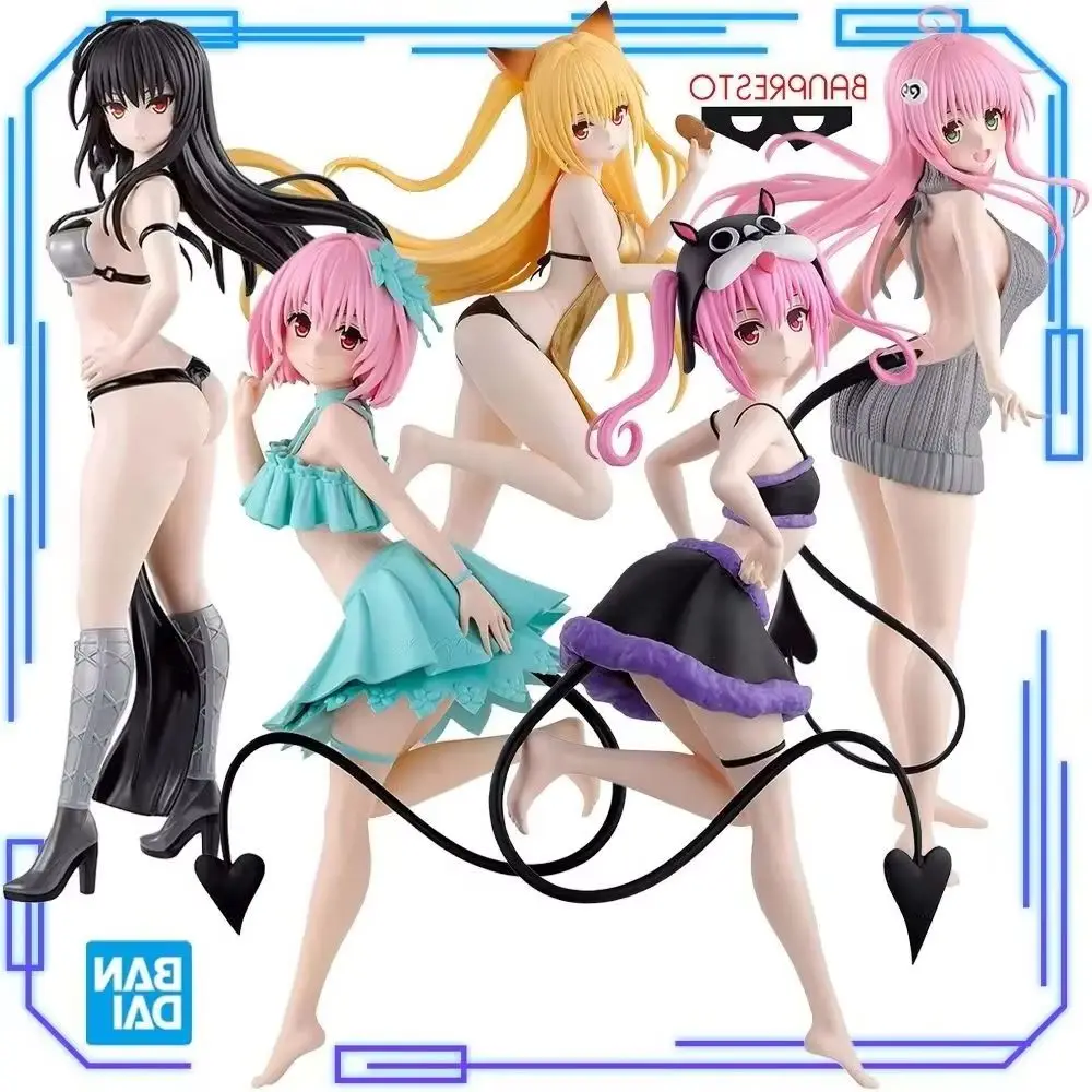 В наличии Bandai Original Genuine Banpresto To Love-Ru Darkness Momo Nana Lala Golden Darkness Kotegawa Yui 22 см Модель игрушки Фигурка