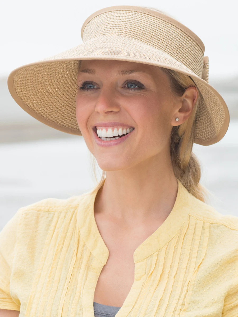 sundayafternoons-women's-wide-brim-sun-hat-upf50-foldable-empty-top-knot-sunscreen-hat-for-travel-and-autumn-use