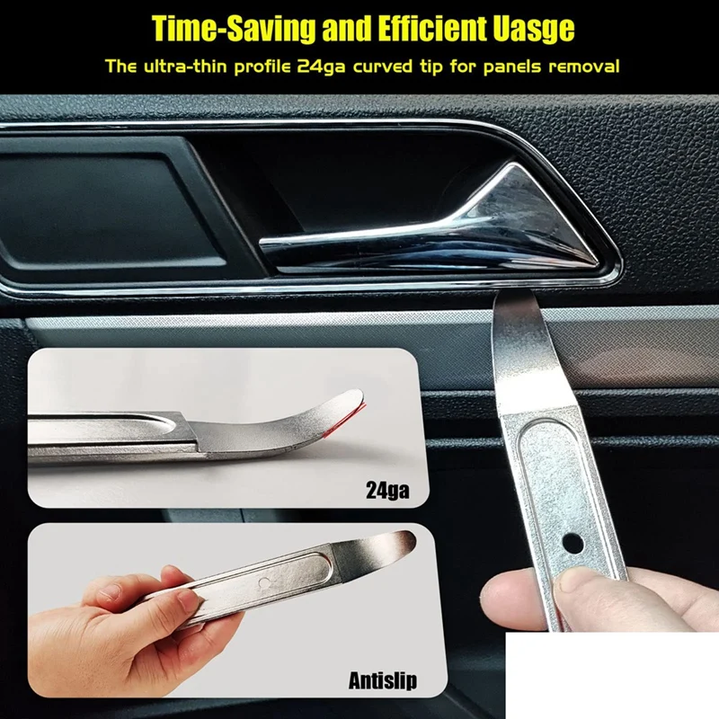 Car Trim Panel Removal Tool, Mini Pocket Prybar Tools for Auto Interior Trim Panel Popper, Automotive Skin Wedge Tool-A49I