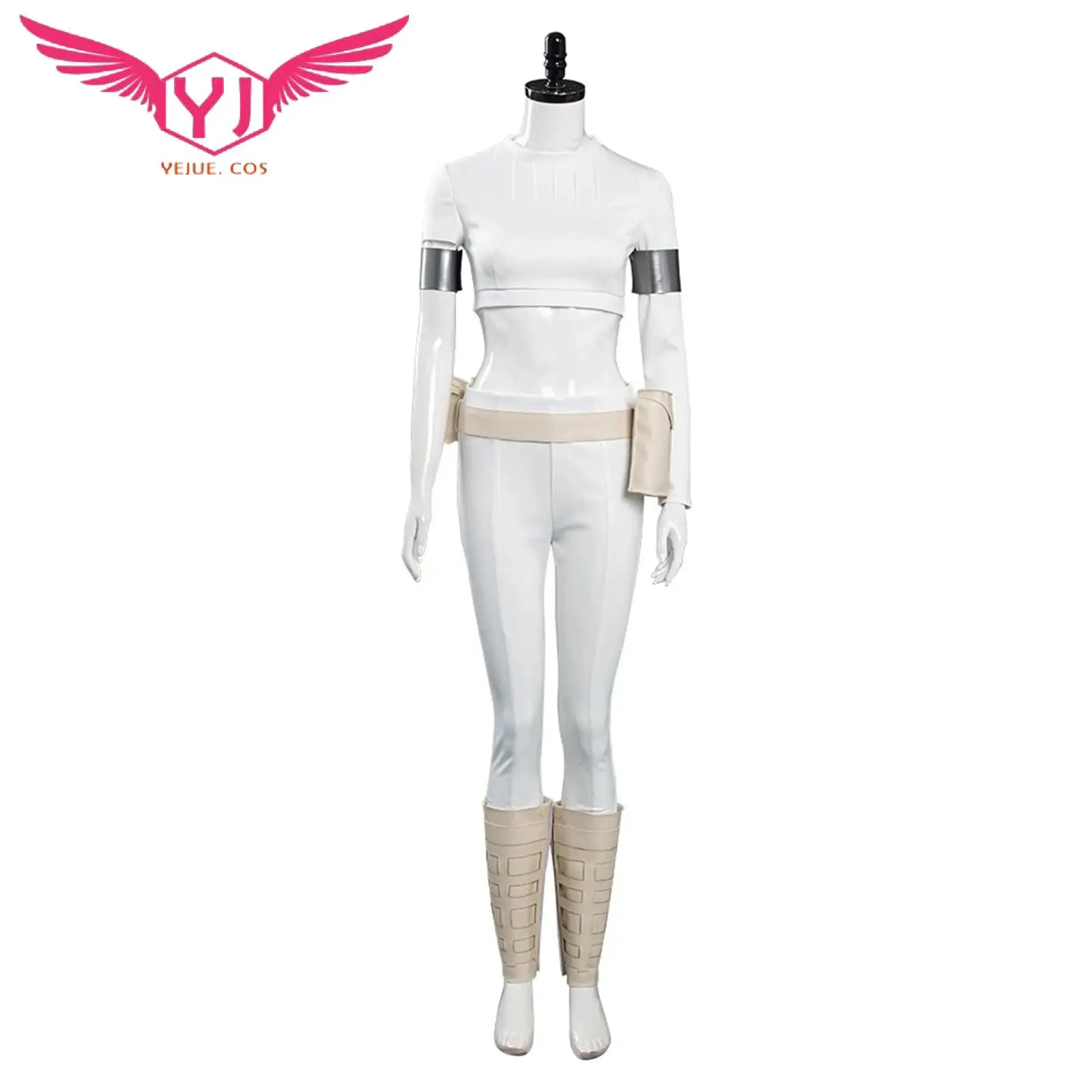 

Padme Amidala Cosplay Costume Fantasy Uniform Top Pants with Accessories Space Battle Women Outfit Halloween Carnival Clothes