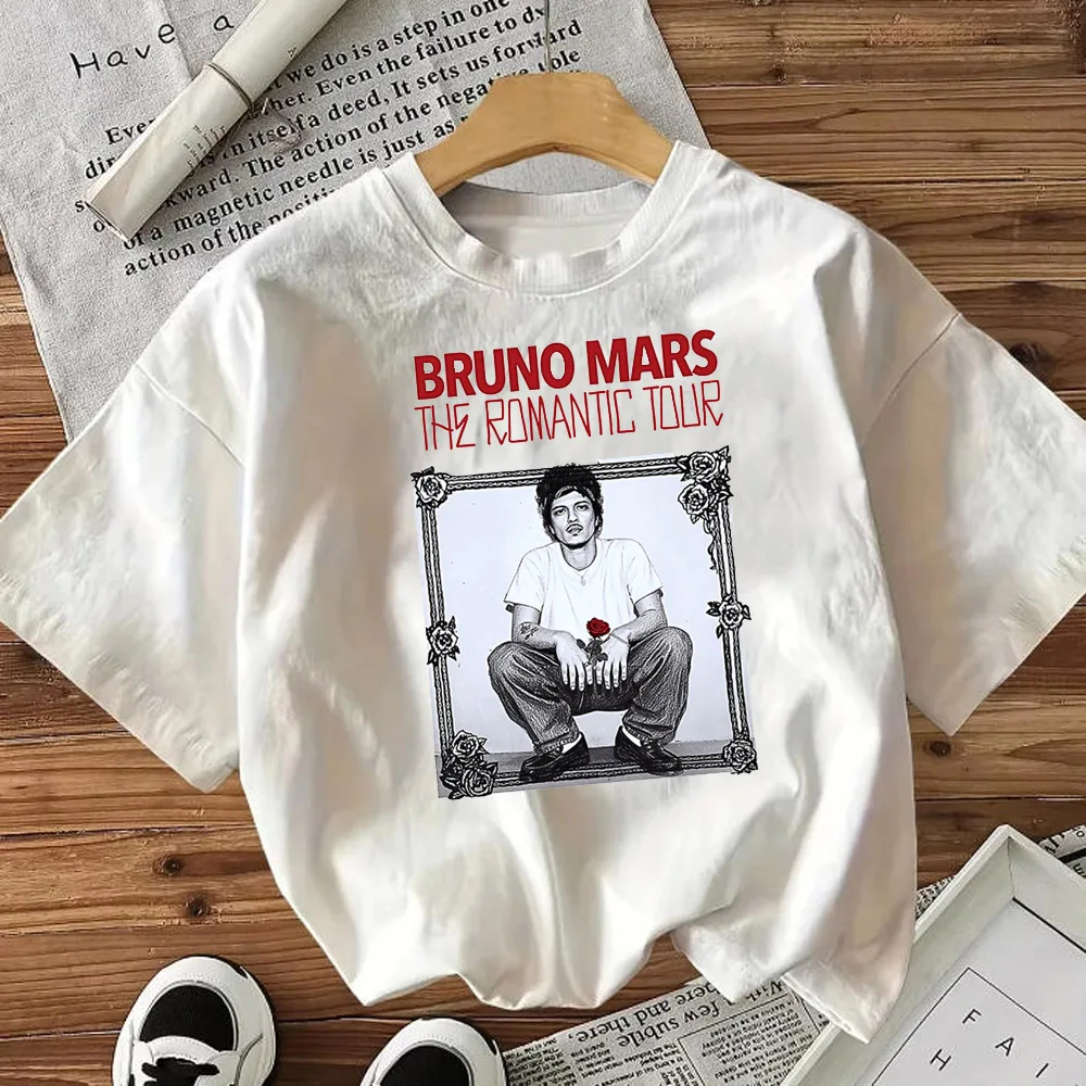High Quality Cotton Bruno Mars T Shirt Women 80s Classic Kawaii Graphic Tshirt Comfortable Pop Culture Psychedelic Graphic