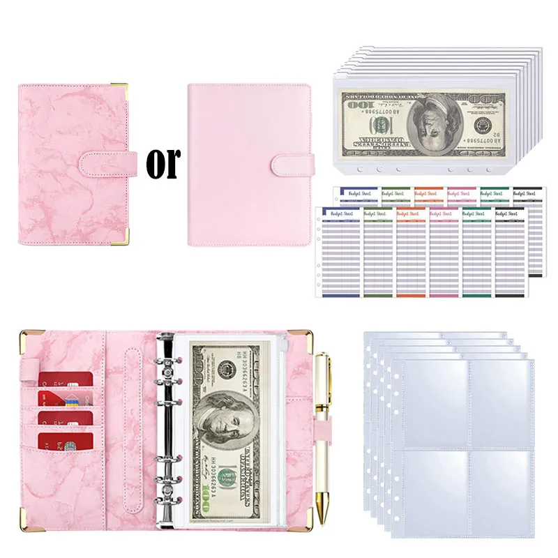 Loose Leaf Card Folder Photo Album Portable Storage Photo Kpop 6 Holes Binder for Financial Management High Capacity