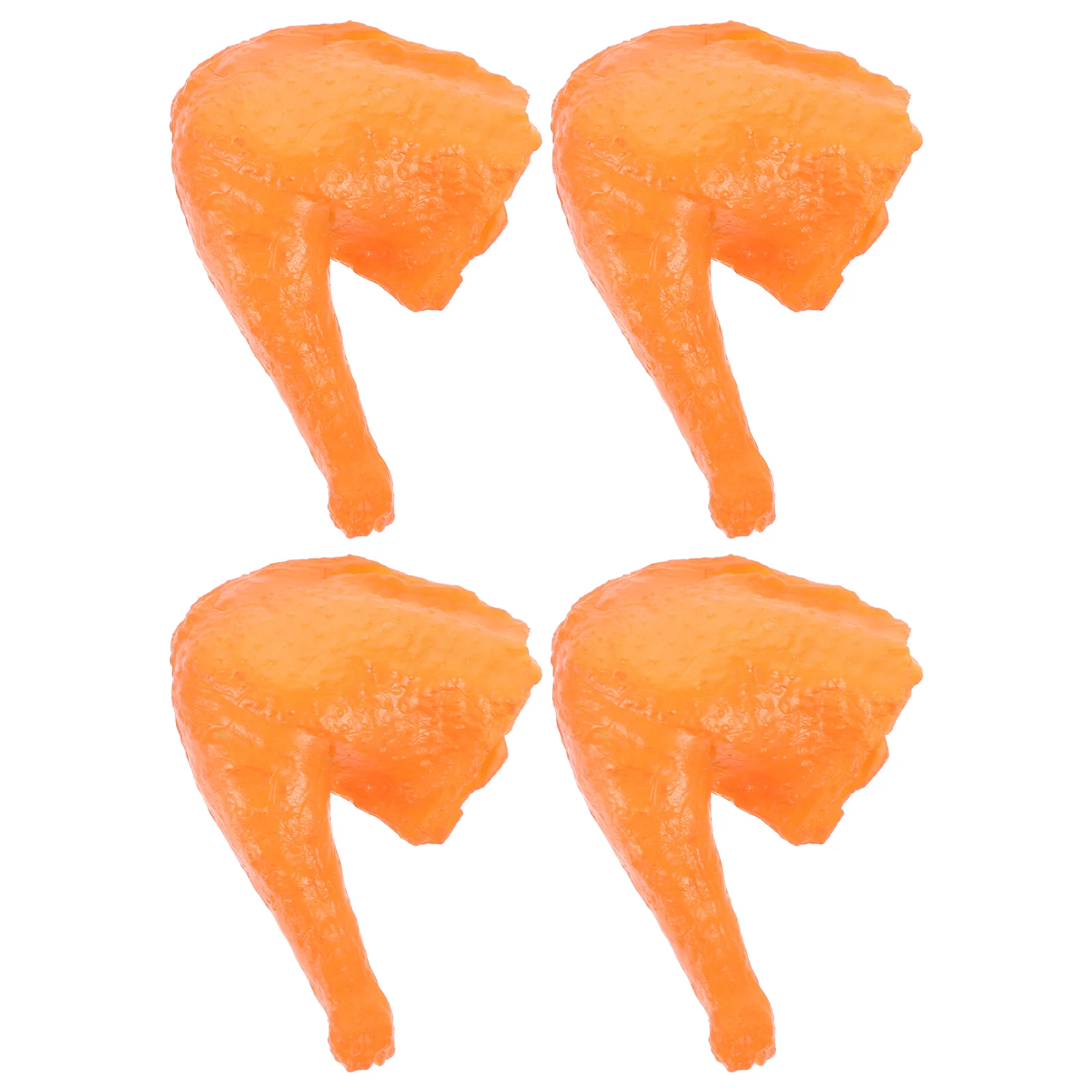 4 Pcs Simulation Chicken Legs Simulated Food Decor Photo Prop Model Fake Fried Artificial Drumstick Imitated Faux Toys
