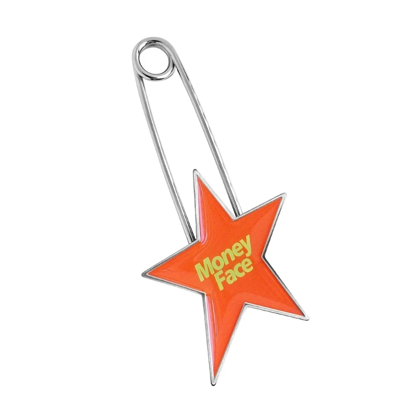 Large Five-Point Star Alloy Brooch Pin for Bags Hats and Fabric Decoration best sale
