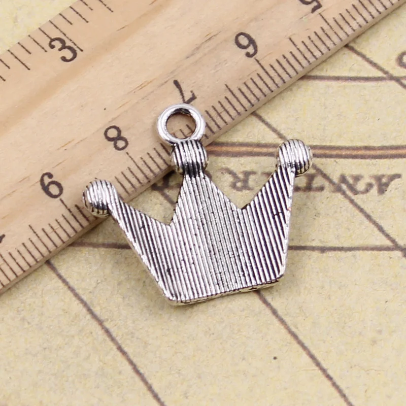 20pcs Charms Crown Princess 25x28mm Tibetan Silver Color Jewelry Antique Pendants DIY Craft Handmade Making