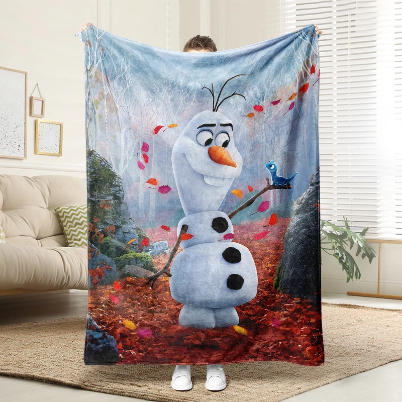 

Disney Frozen Olaf Blanket Soft Flannel Throw Warm Plush Sofa Bed Cover Cartoon Home Decor Gift for Kids