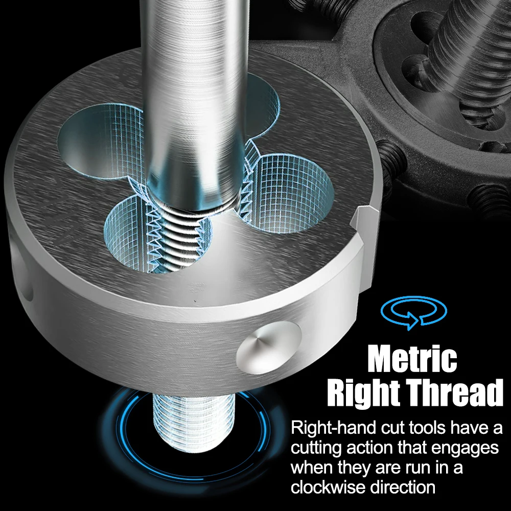 

HAMPTON Thread Die DIN 22568 HSS High Speed Steel Metric Die Right Hand Die M2 M2.5 M3 M4 M6 M8 M10 Metalworking Threading Tools