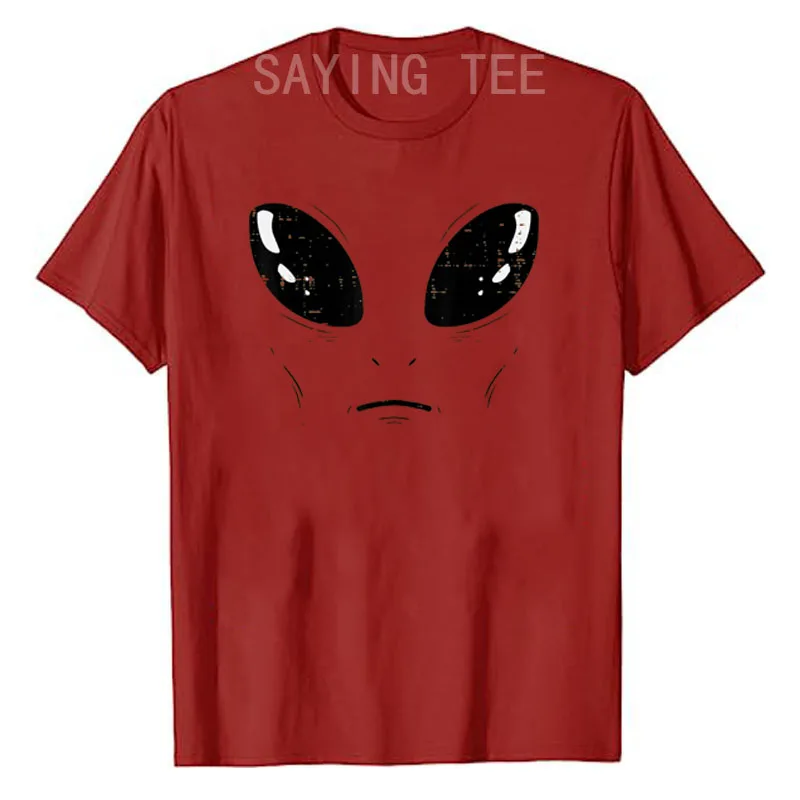 Alien-Gesicht Weltraum Lustiges Halloween-Kostüm Herren Damen Jungen T-Shirt Y2k UFO Alien Cosplay Halloween-Party-Kleidung Persönlichkeits-Outfit – Detail 9