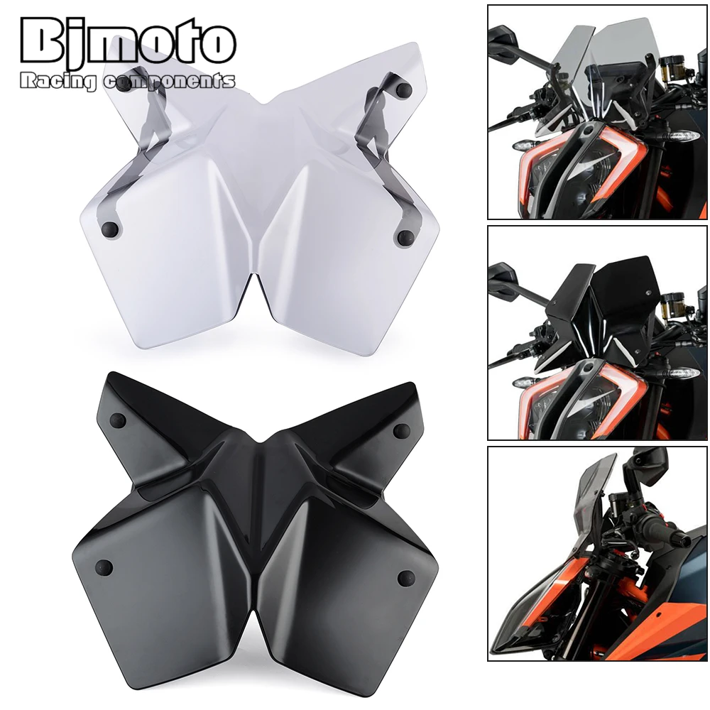 For K-TM 1290 Super D-uke R Motorcycle Windshield Windscreen Wind Deflector Screen 1290R SuperDuke 2020 2021 2022 2023