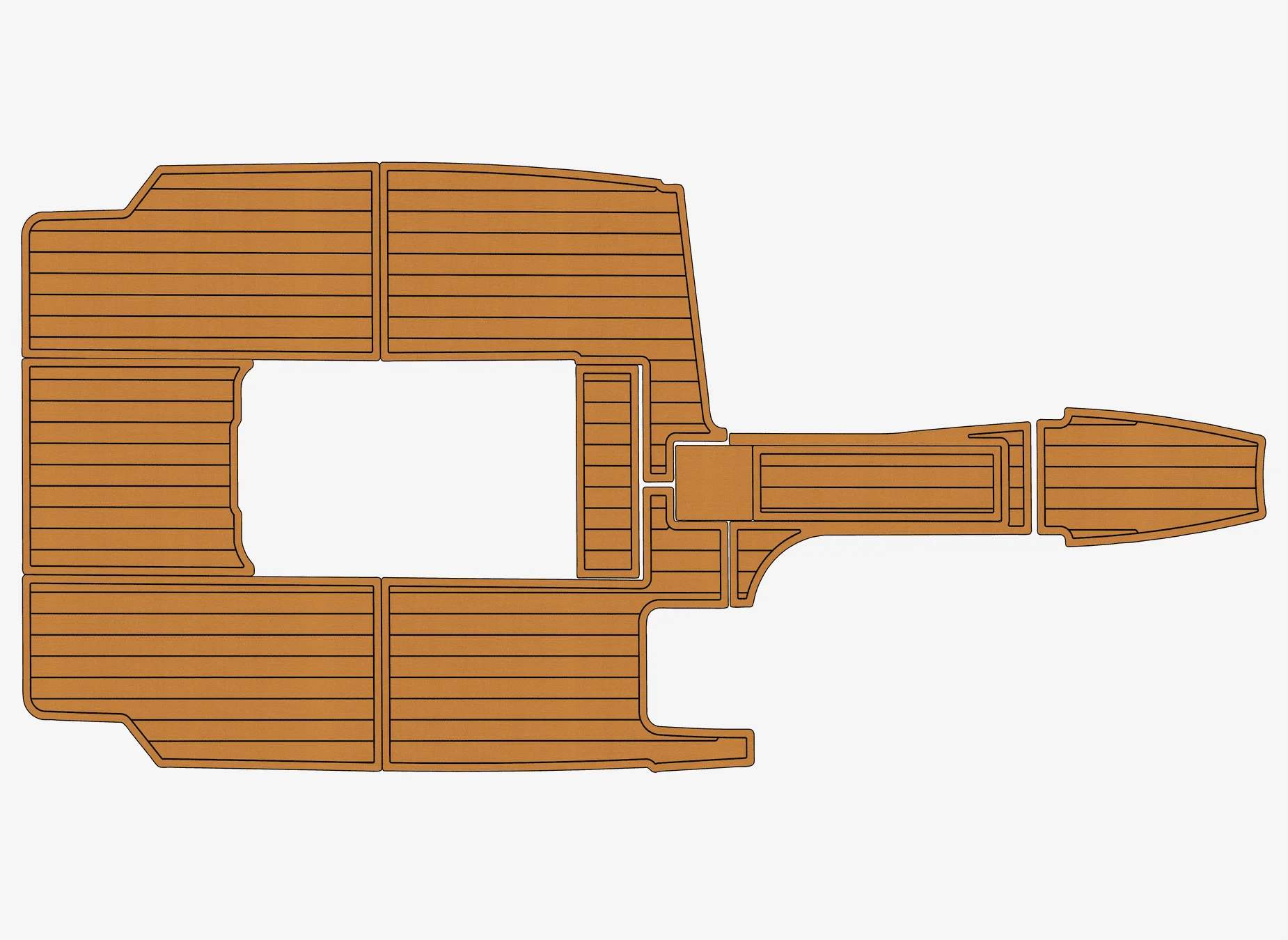 

Marine Faux Teak EVA Non-Slip Mat -2003 MASTERCRAFT 209 Self-Adhesive 1/4" (6mm) Boat Deck Pad for Cockpit & Deck
